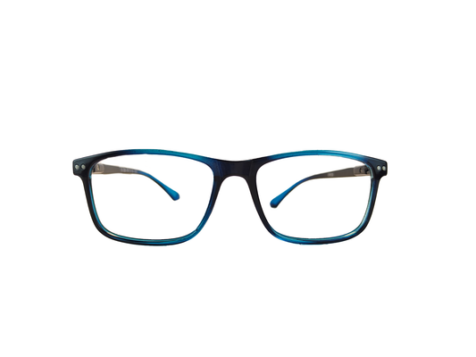 T90 Black & Blue Spring Hinged Frame | Free Blue Block Glasses | Stylish & Durable